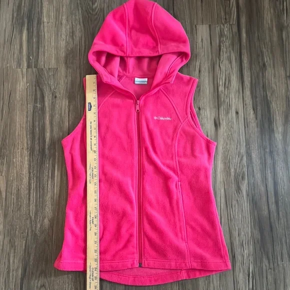 Columbia Bright Pink Hooded Vest - Picture 6 of 7